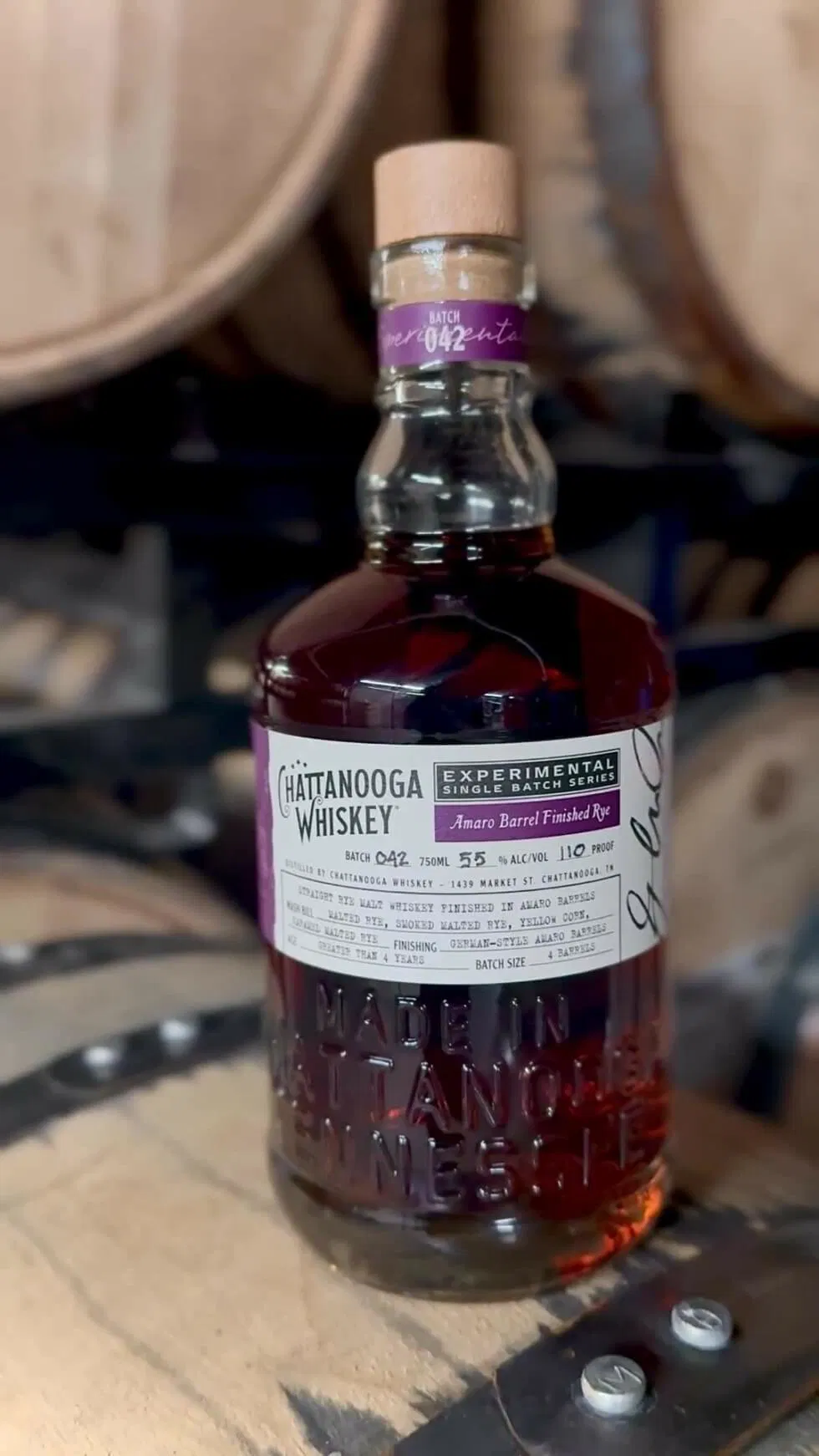 MENS GEAR: CHATTANOOGA WHISKEY RELEASES NEW BATCH 042 STRAIGHT RYE MALT