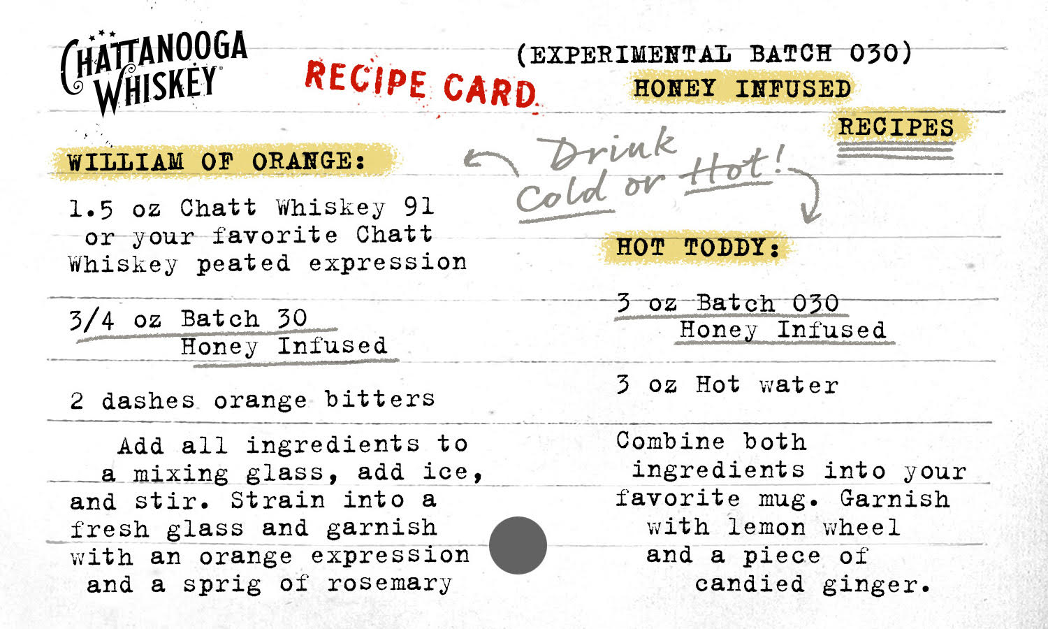 Batch 030 Recipe Card